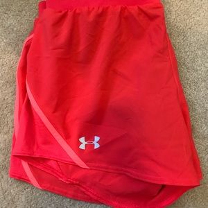Red Under Armour shorts